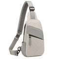 Borsa a tracolla 18x8x31 cm in tessuto grigio con tasche e tracolla regolabile