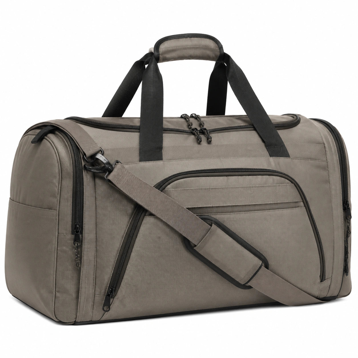 Borsone da viaggio 50 cm in poliestere grigio con tracolla e tasche