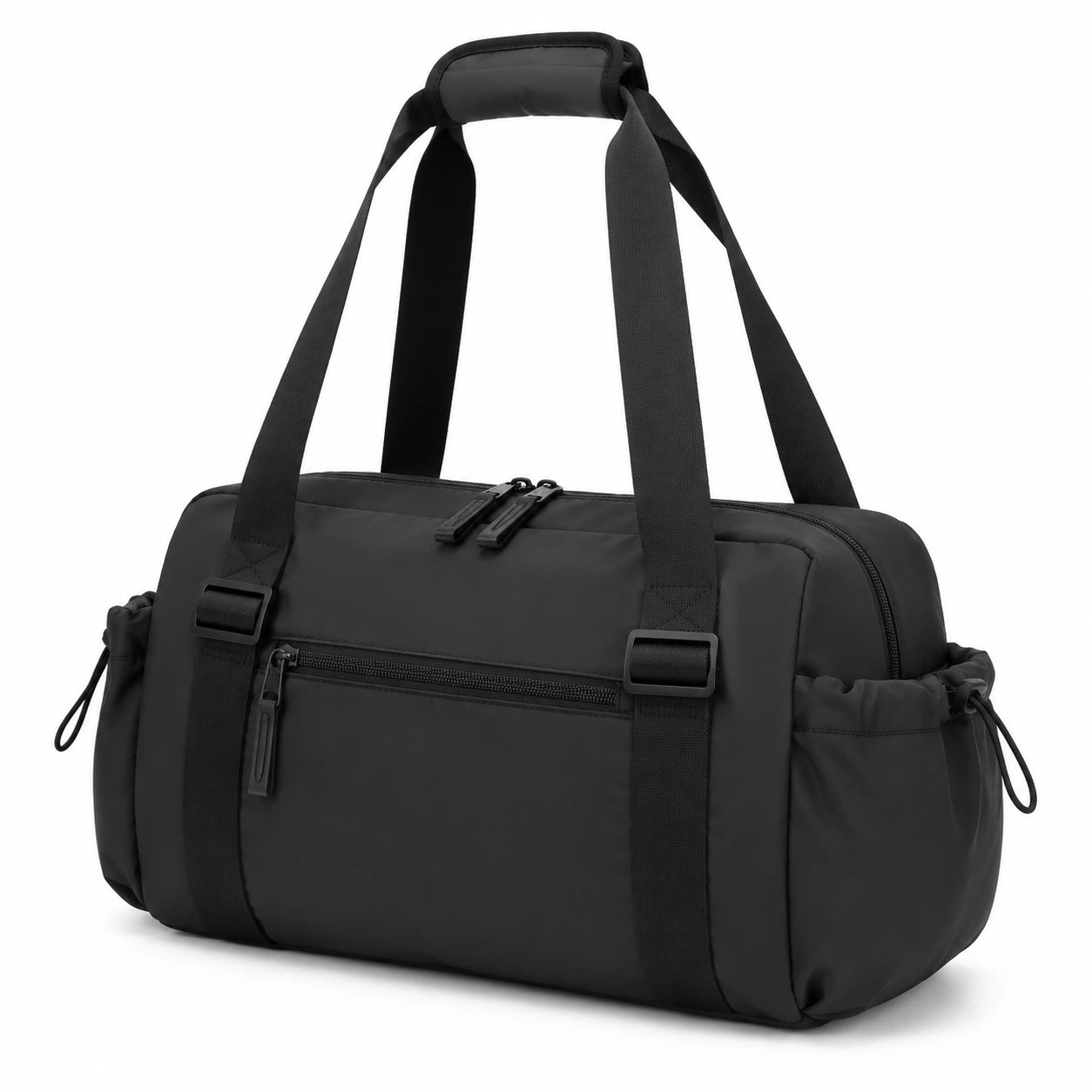 Borsa sportiva 50 x 25 x 28 cm in tessuto nero con tasche e manici regolabili