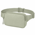 Marsupio 22 x 5 x 14 cm in tessuto sintetico verde salvia con cintura regolabile