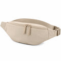 Marsupio 30 x 8 x 15 cm in tessuto beige - cintura regolabile e tasca con zip